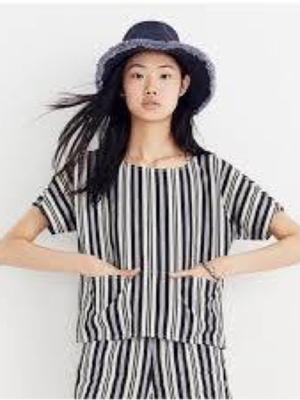 Madewell Boxy Top In Evelyn Stripe